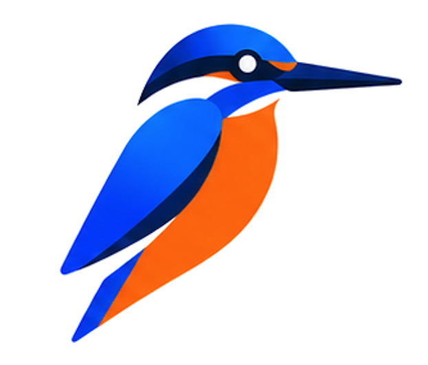 NexWare ijsvogel — het merkicoon